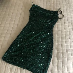 NEW WITH TAGS Windsor Green Sequin Mini Dress